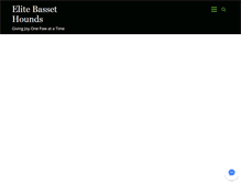 Tablet Screenshot of elitebassethounds.com